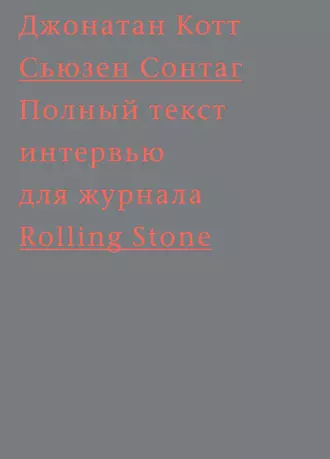 Сьюзен Сонтаг. Полный текст интервью для журнала Rolling Stone