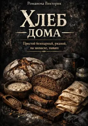 Хлеб дома – простой безопарный, ржаной, на закваске, лаваш