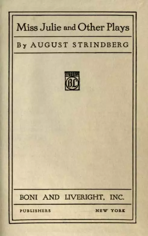 Miss Julie and Other Plays