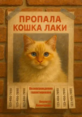 Пропала кошка Лаки