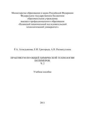 Практикум по общей химической технологии полимеров. Часть 2