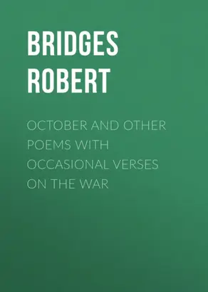 October and Other Poems with Occasional Verses on the War