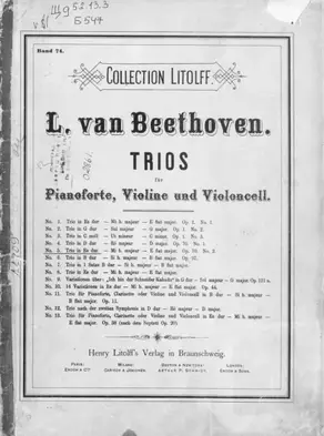 Trio in Es dur (Mi b. majeur)