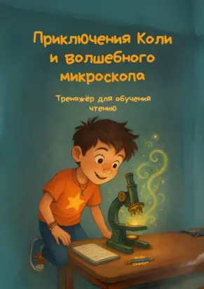 Приключения Коли и волшебного микроскопа. Книга-тренажёр для обучения чтению