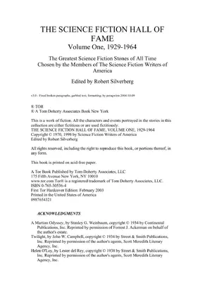 Robert Silverberg The Science Fiction Hall Of Fame Volume One, 1929-1964