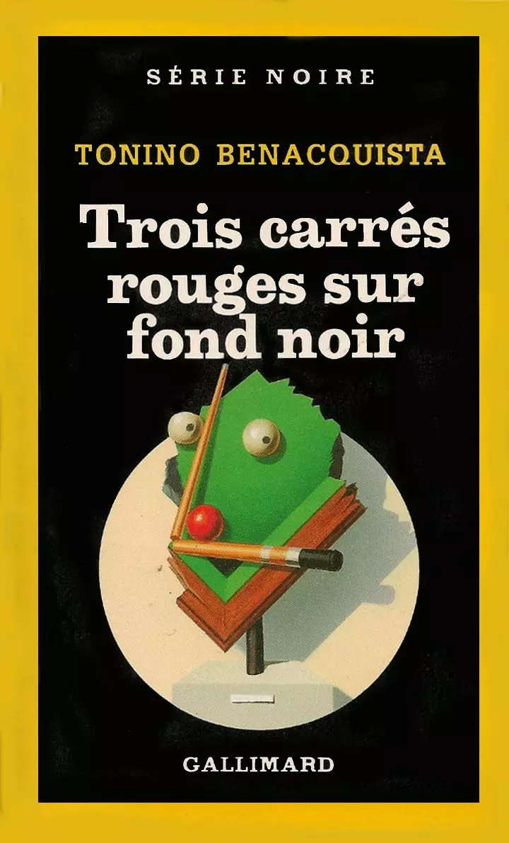 Trois carrés rouges sur fond noir