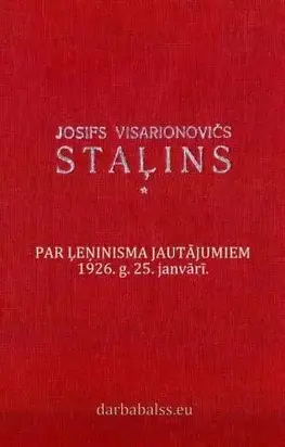 StaДјins. Par Д»eЕ†inisma jautДЃjumiem. 1926