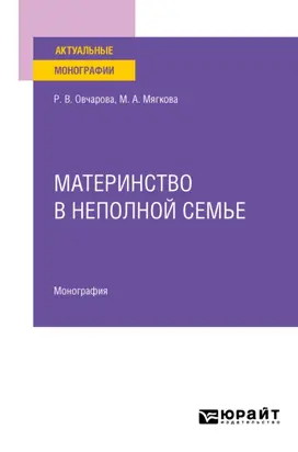 Материнство в неполной семье. Монография