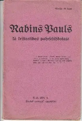 Rabīns Pāvils kā kristietības pāržīdotājs.