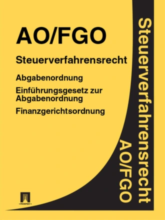 Steuerverfahrensrecht – AO/FGO
