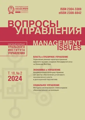 Вопросы управления Том 18 №2 2024