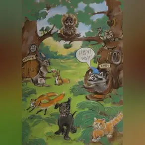 Пушок нашел совенка