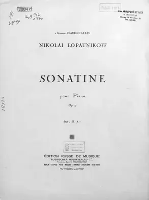 Sonatine pour Piano