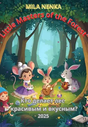 Маленькие мастера леса – раскраска, где дети учат английские слова через творческие профессии!