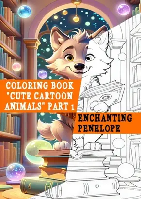 Coloring book «Cute Cartoon Animals». Part 1