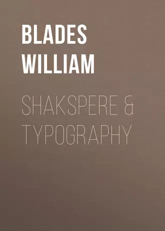 Shakspere & Typography