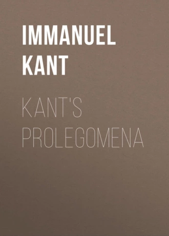 Kant's Prolegomena