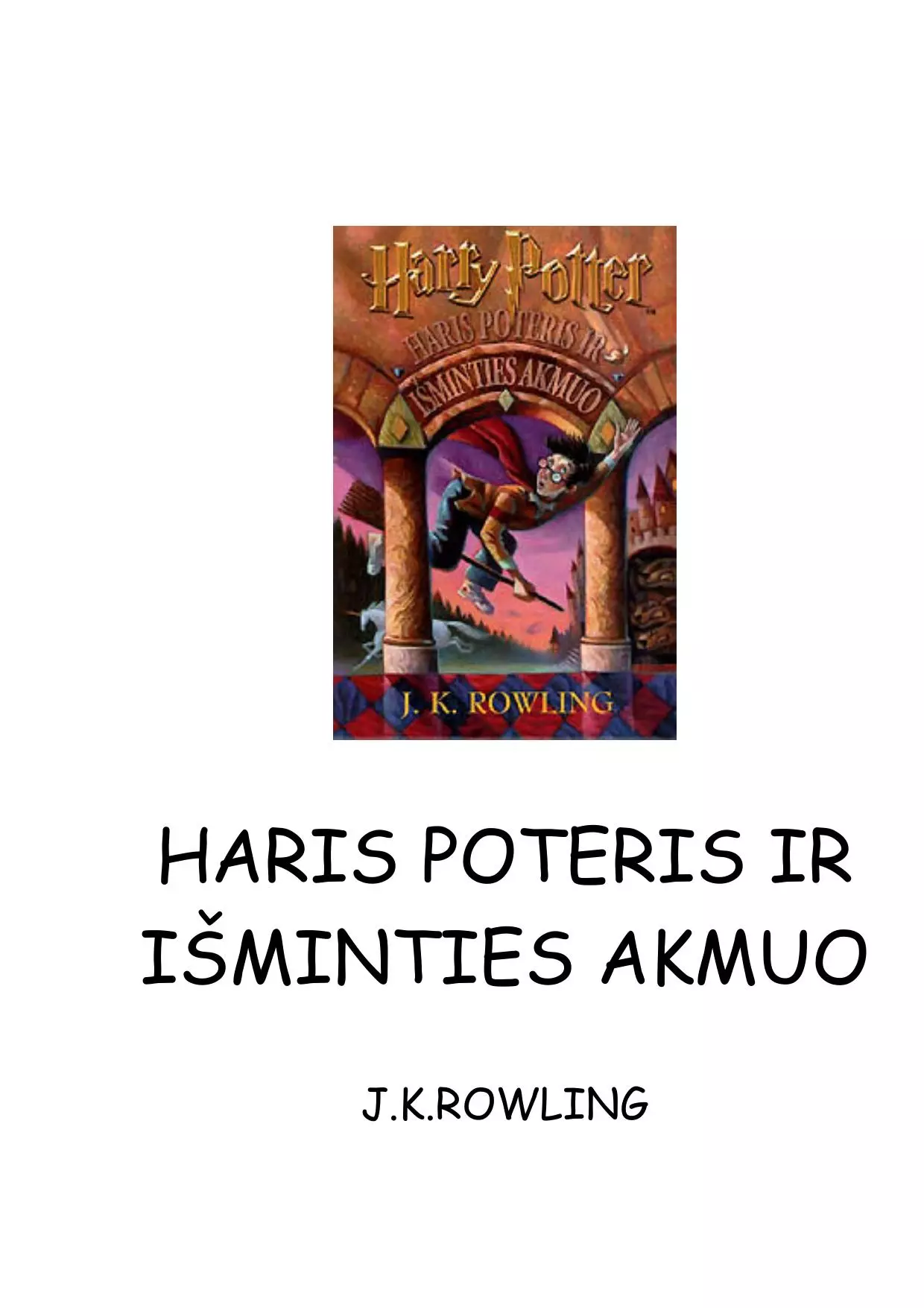 Haris Poteris ir išminties akmuo