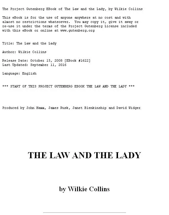 The Law and the Lady