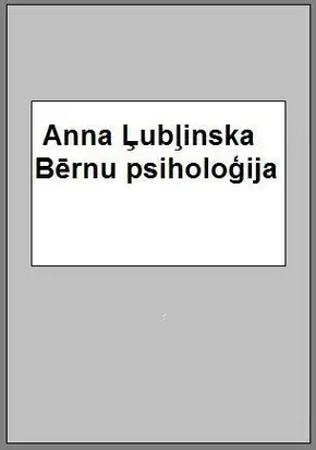 Bērnu psiholoģija