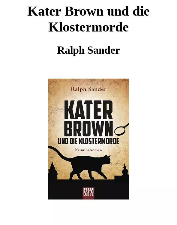 Kater Brown und die Klostermorde