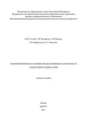 Нанокомпозиты на основе полиолефинов и каучуков со слоистыми силикатами