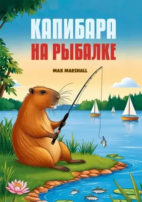 Капибара на рыбалке