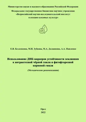 Использование ДНК-маркеров устойчивости земляники к антрактозной чёрной гнили и фитофторозной корневой гнили