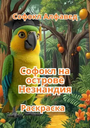 Книжка-раскраска «Попугай Софокл на острове Незнандия»